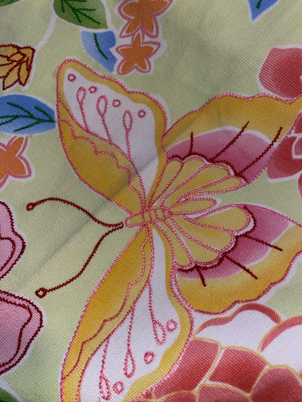 Talbots Vintage Pastel Floral Stretch Pants in Yellow, Pink, Green - Picture 3 of 7
